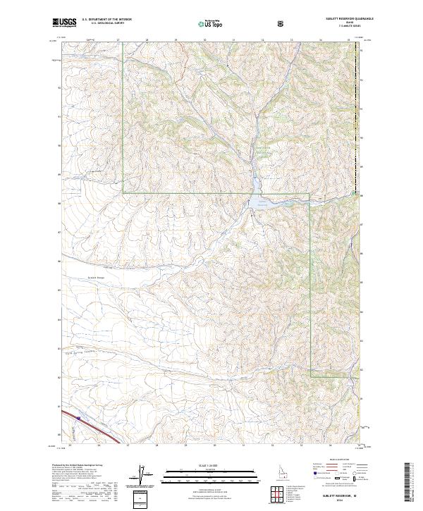 USGS Topographic Map – Sublett Reservoir