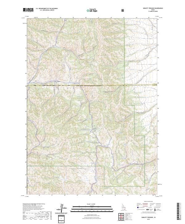 USGS Topographic Map – Sublett Troughs