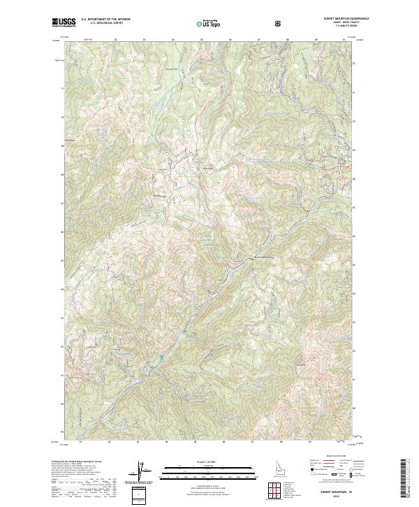 USGS Topographic Map – Sunset Mountain