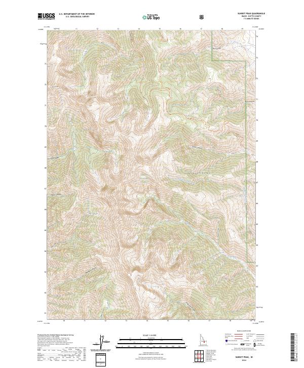 USGS Topographic Map – Sunset Peak