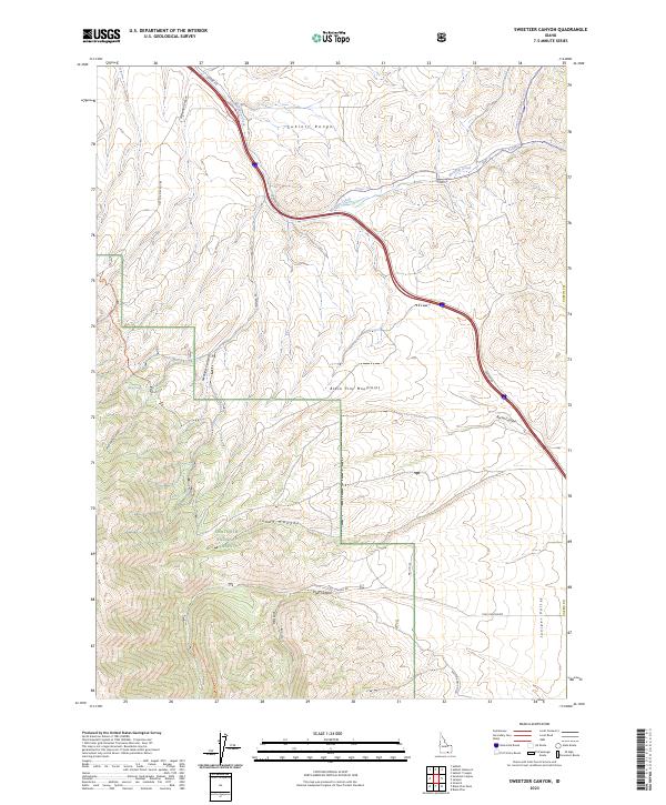 USGS Topographic Map – Sweetzer Canyon