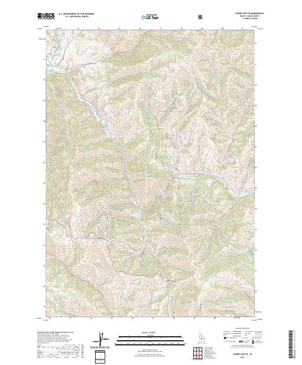 USGS Topographic Map – Sydney Butte