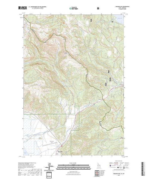 USGS Topographic Map – Targhee Pass