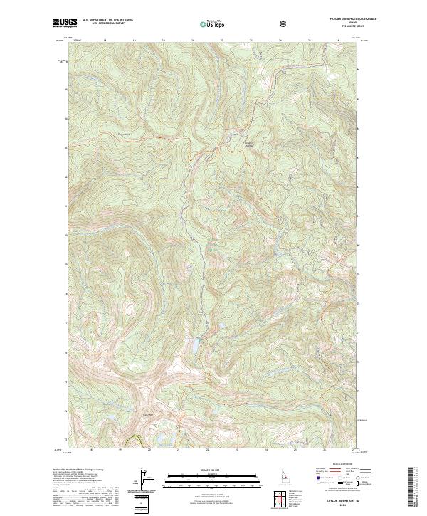 USGS Topographic Map – Taylor Mountain