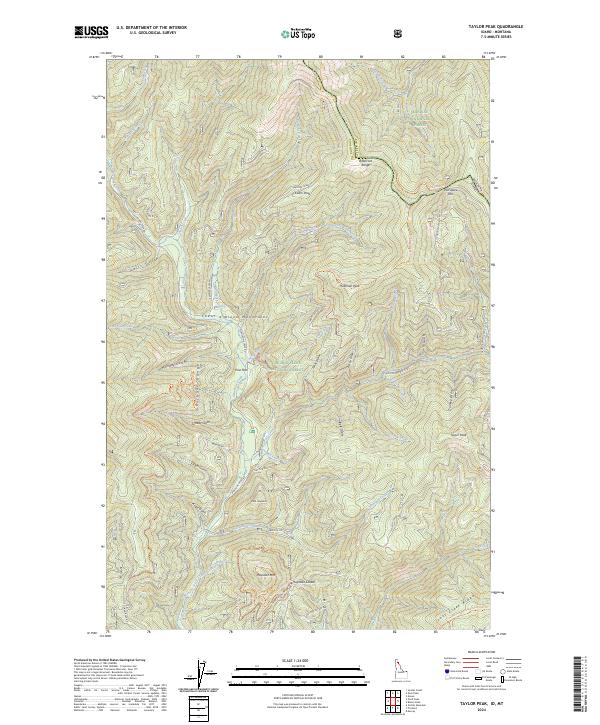 USGS Topographic Map – Taylor Peak