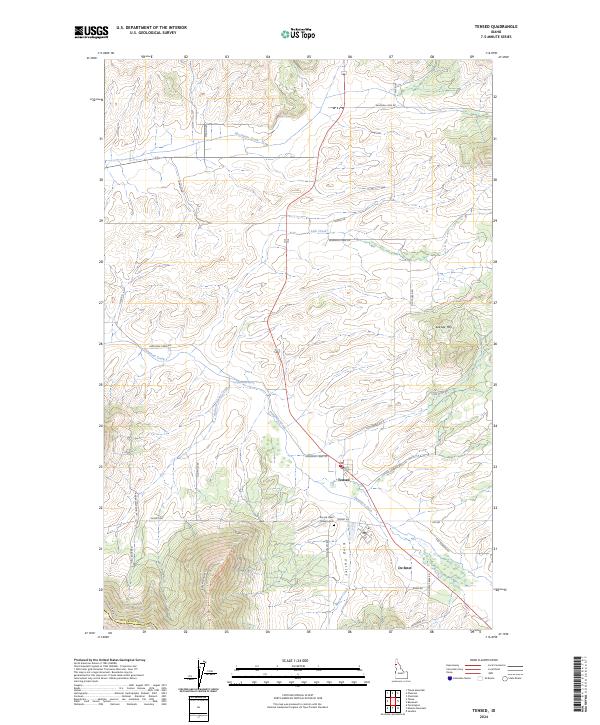 USGS Topographic Map – Tensed