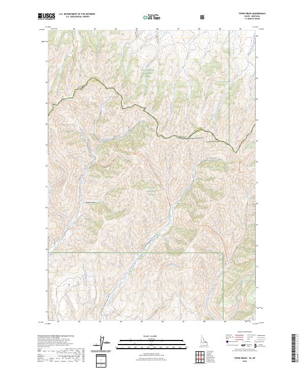 USGS Topographic Map – Tepee Draw