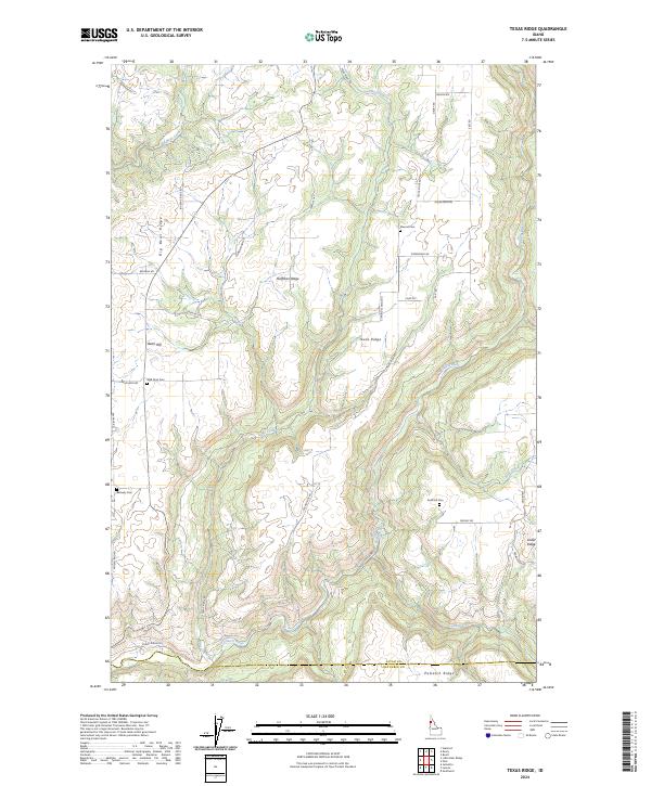 USGS Topographic Map – Texas Ridge