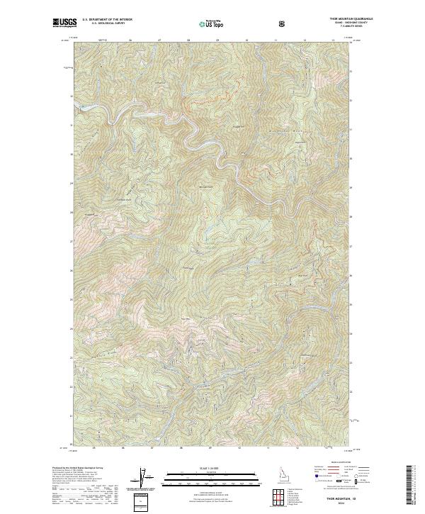 USGS Topographic Map – Thor Mountain