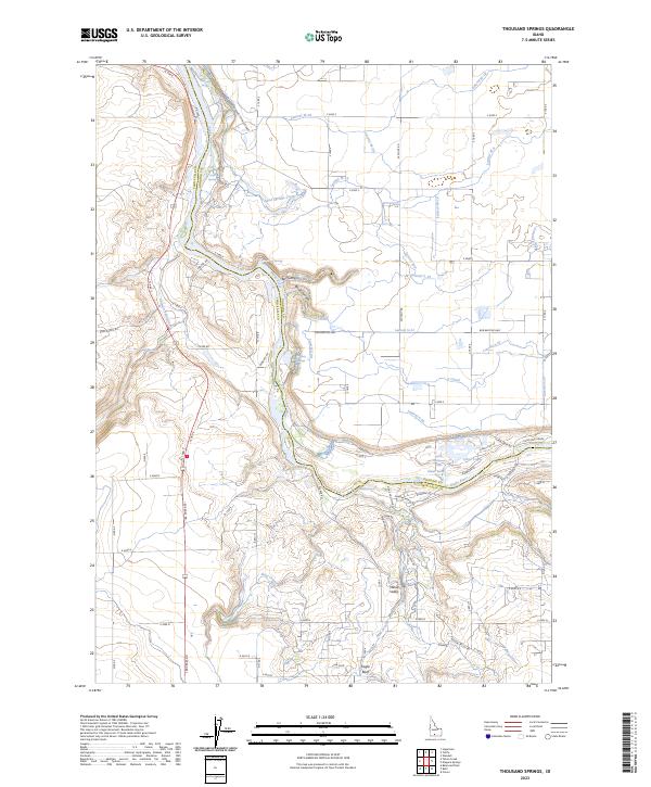 USGS Topographic Map – Thousand Springs