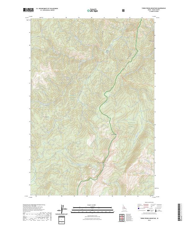 USGS Topographic Map – Three Prong Mountain