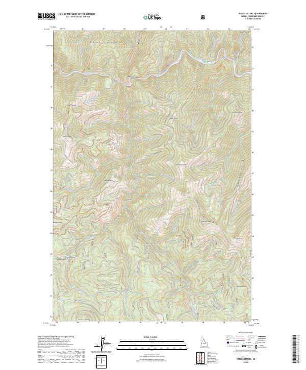 USGS Topographic Map – Three Sisters