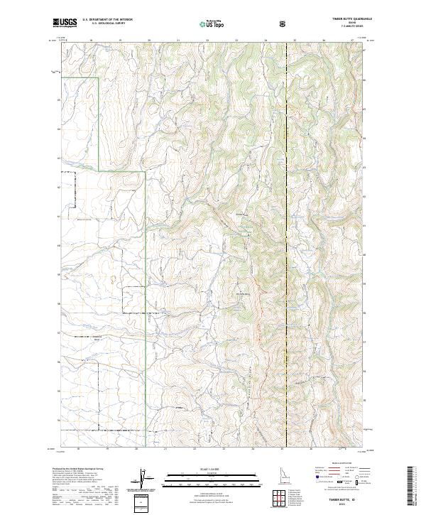 USGS Topographic Map – Timber Butte