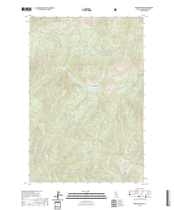 USGS Topographic Map – Toboggan Ridge