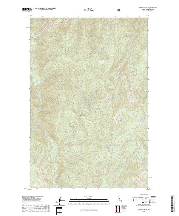 USGS Topographic Map – Tom Beal Peak