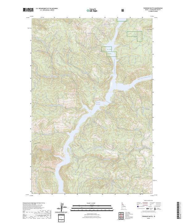 USGS Topographic Map – Township Butte