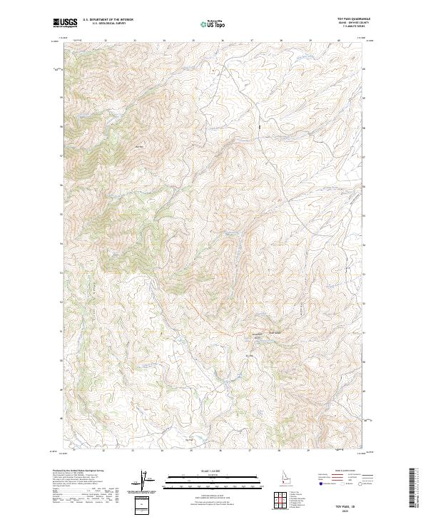 USGS Topographic Map – Toy Pass
