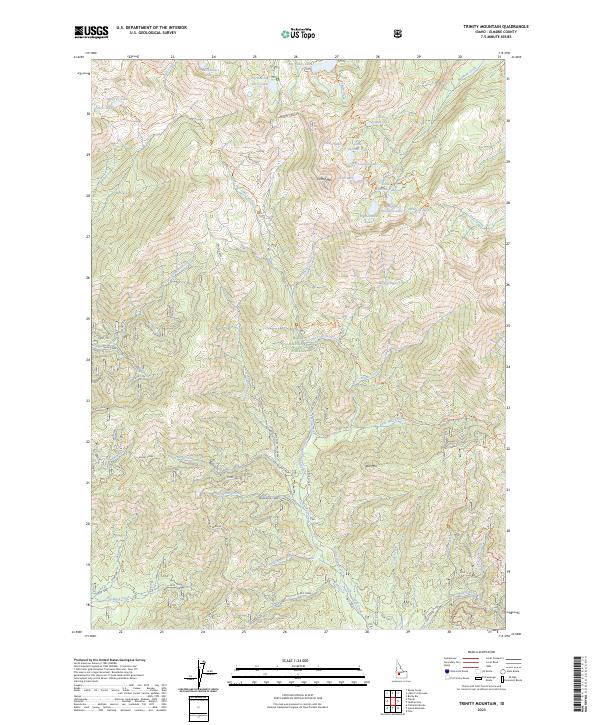 USGS Topographic Map – Trinity Mountain