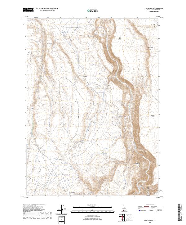 USGS Topographic Map – Triplet Butte