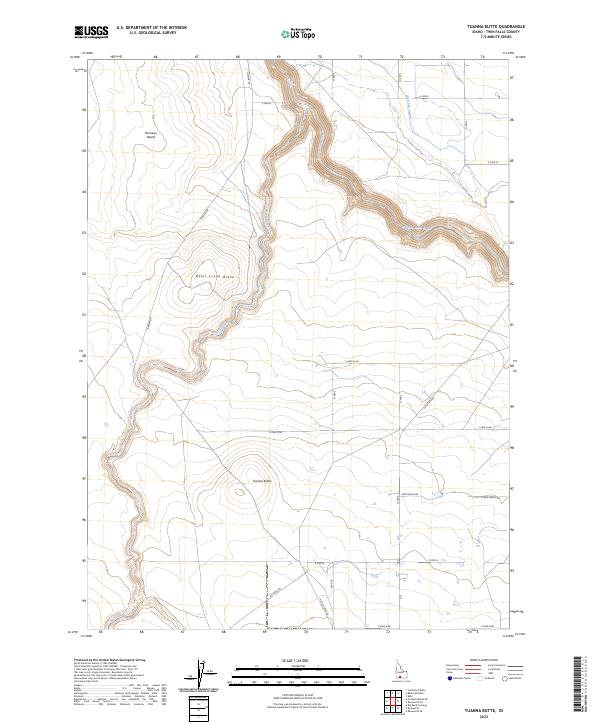 USGS Topographic Map – Tuanna Butte