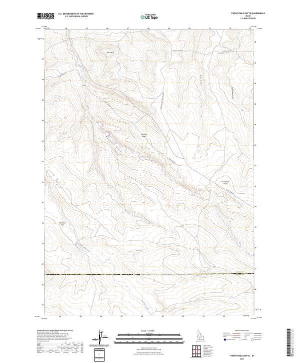 USGS Topographic Map – Twentymile Butte