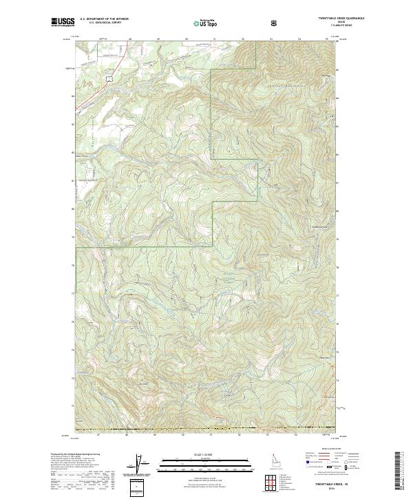 USGS Topographic Map – Twentymile Creek
