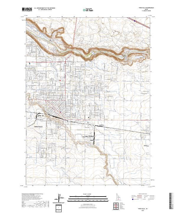 USGS Topographic Map – Twin Falls