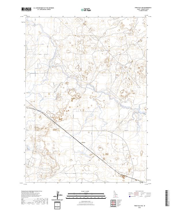 USGS Topographic Map – Twin Falls NE