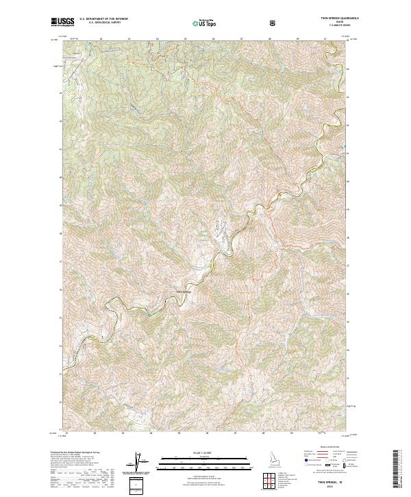 USGS Topographic Map – Twin Springs