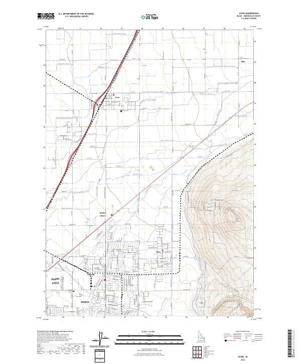 USGS Topographic Map – Ucon