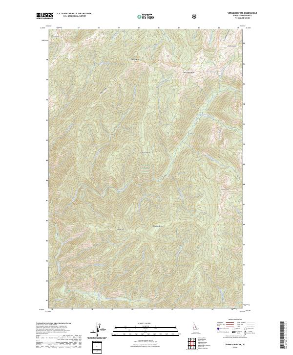 USGS Topographic Map – Vermilion Peak