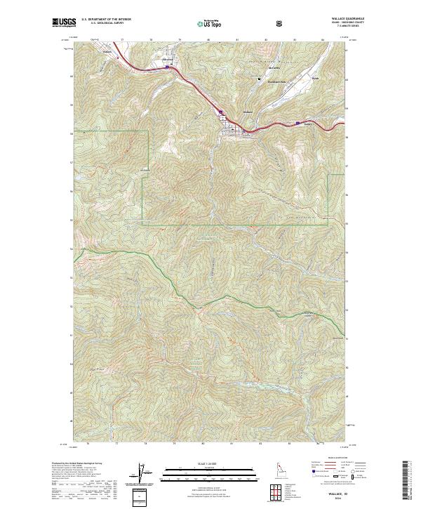 USGS Topographic Map – Wallace