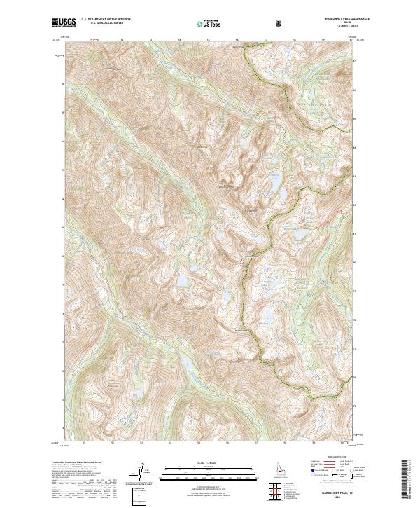 USGS Topographic Map – Warbonnet Peak