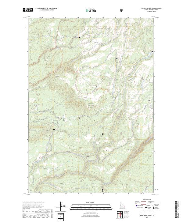 USGS Topographic Map – Warm River Butte