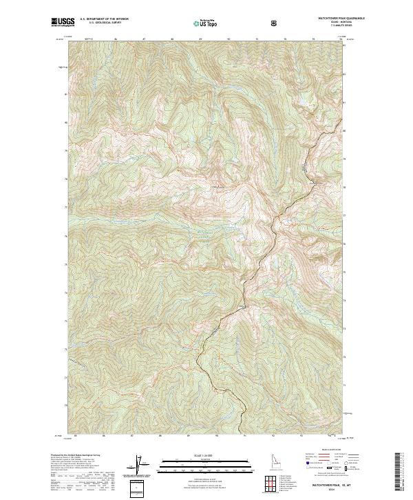 USGS Topographic Map – Watchtower Peak
