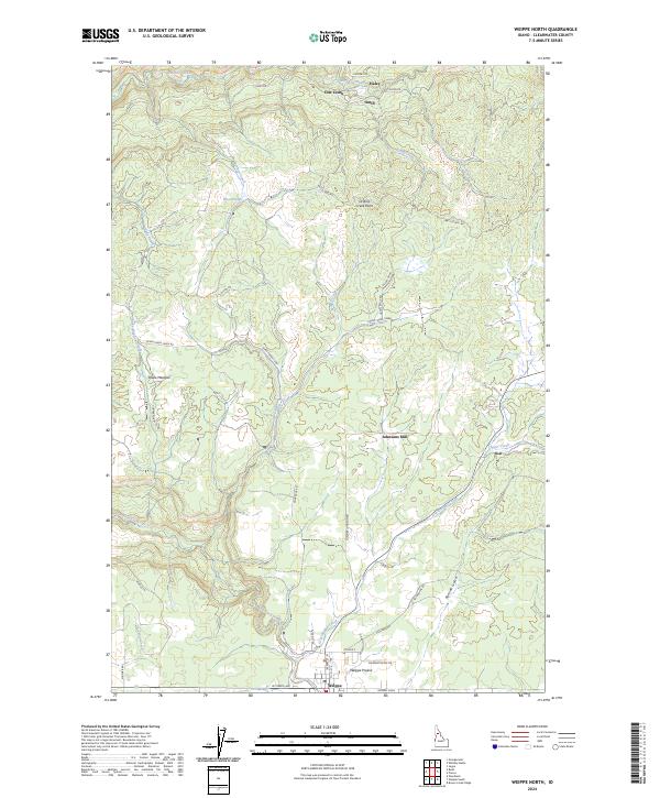 USGS Topographic Map – Weippe North