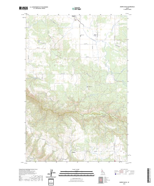 USGS Topographic Map – Weippe South