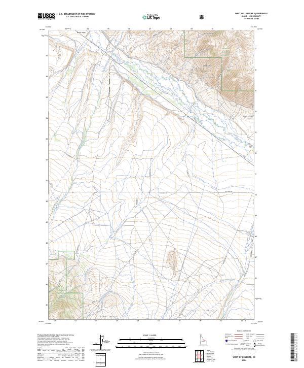 USGS Topographic Map – West of Leadore