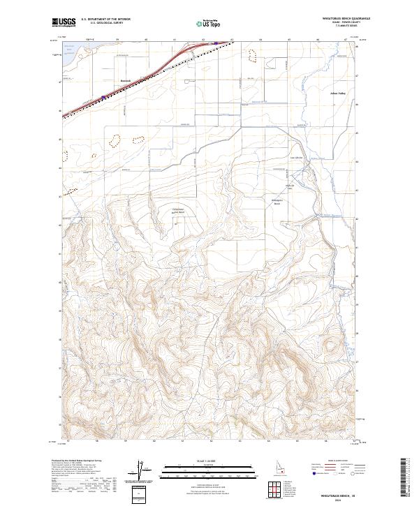USGS Topographic Map – Wheatgrass Bench