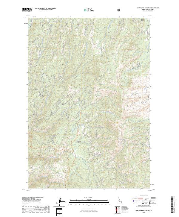 USGS Topographic Map – Whitehawk Mountain