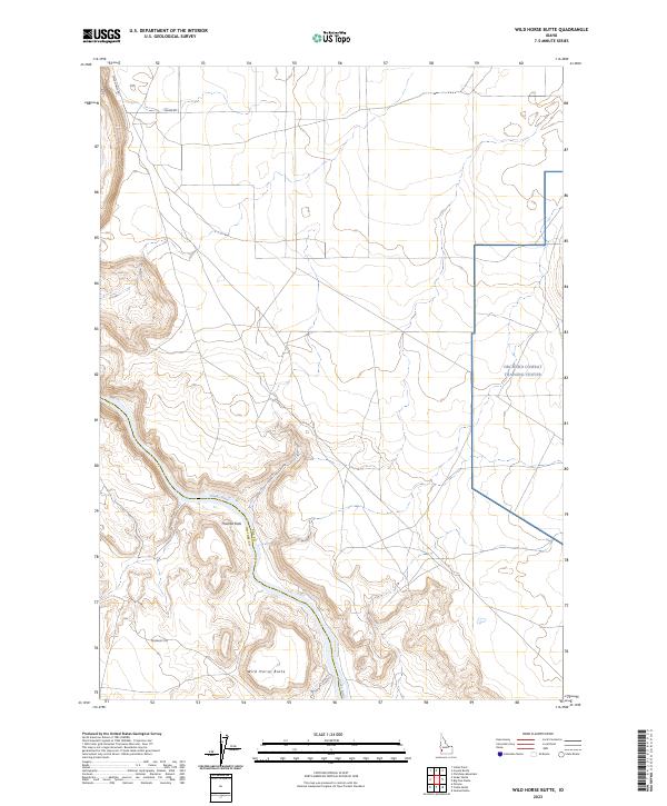 USGS Topographic Map – Wild Horse Butte