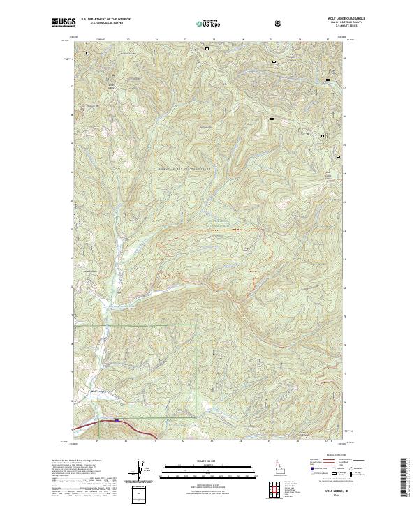 USGS Topographic Map – Wolf Lodge