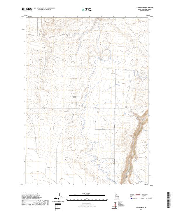 USGS Topographic Map – Yahoo Creek