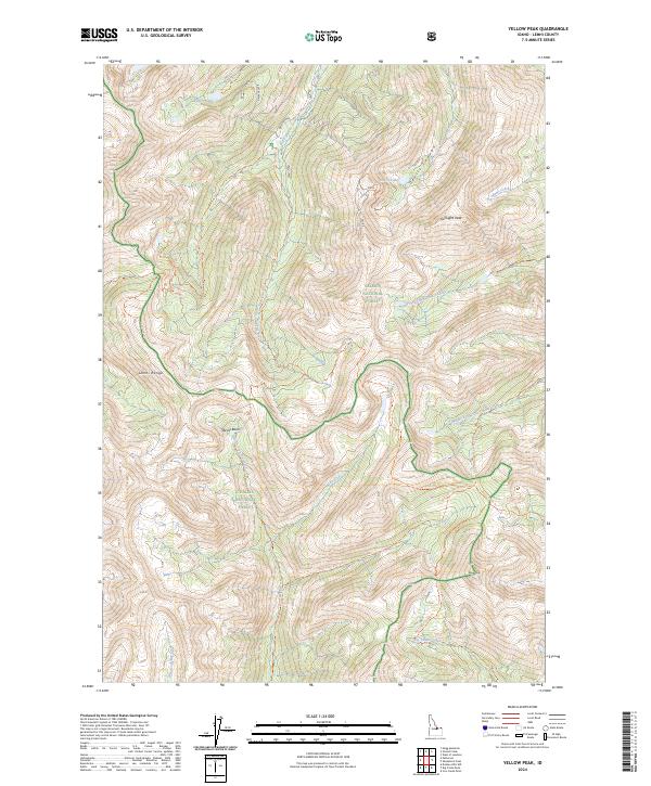 USGS Topographic Map – Yellow Peak