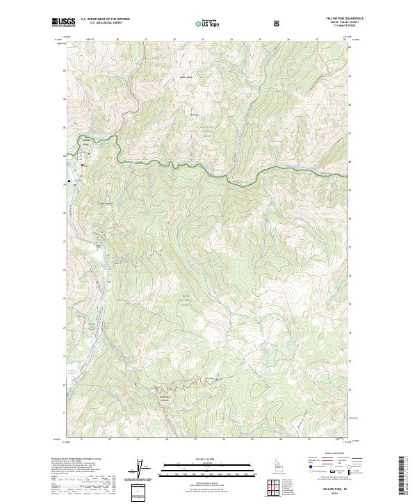 USGS Topographic Map – Yellow Pine
