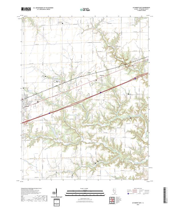 USGS Topographic Map – Altamont East