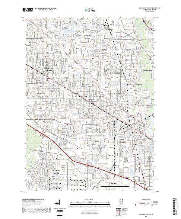 USGS Topographic Map – Arlington Heights