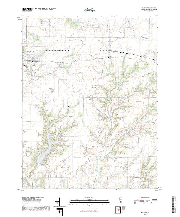 USGS Topographic Map – Beaucoup