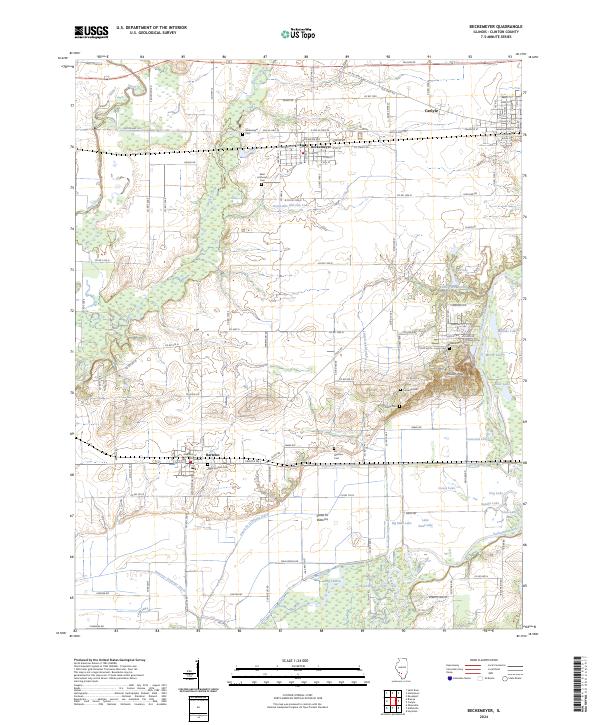 USGS Topographic Map – Beckemeyer