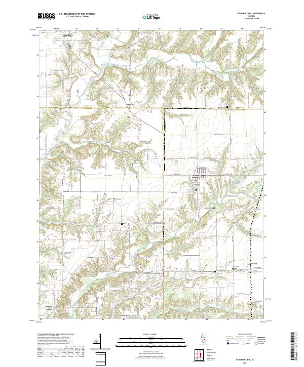 USGS Topographic Map – Beecher City